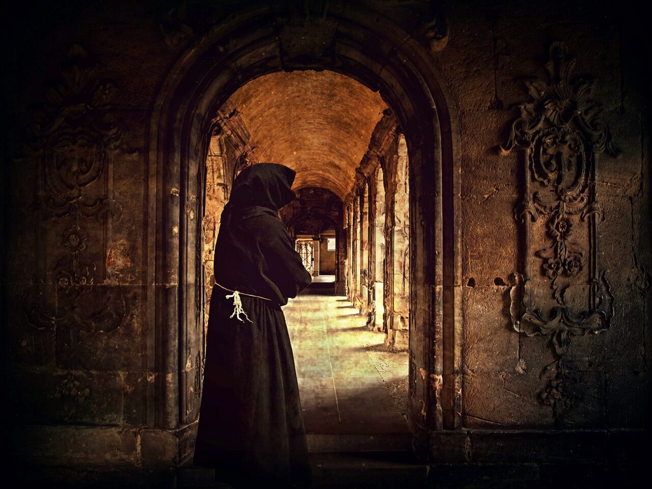 purgatory monk doorway