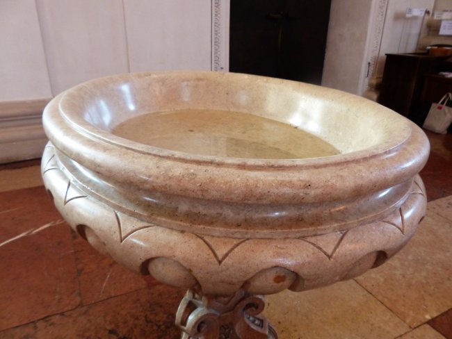 holy water font